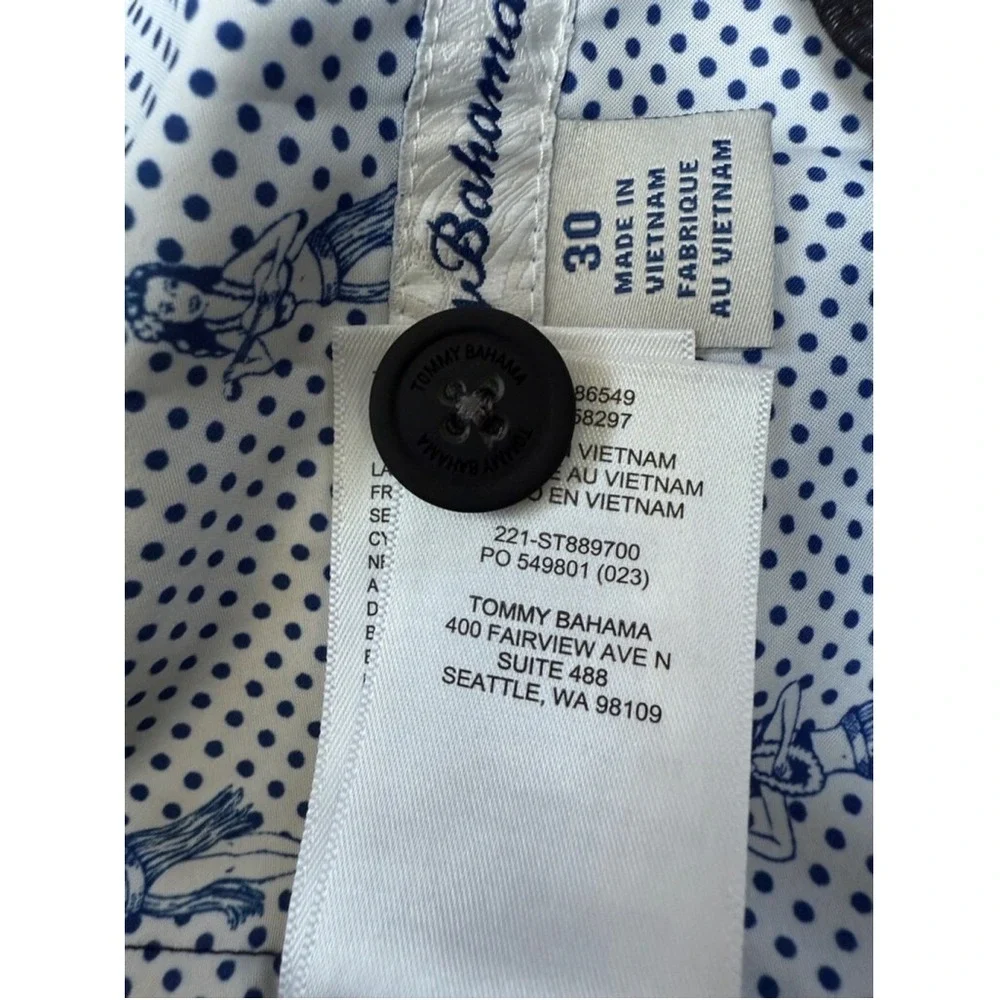 Tommy‎ Bahama Mens 30 Waist Black Chip Shot Shorts IslandZone 10